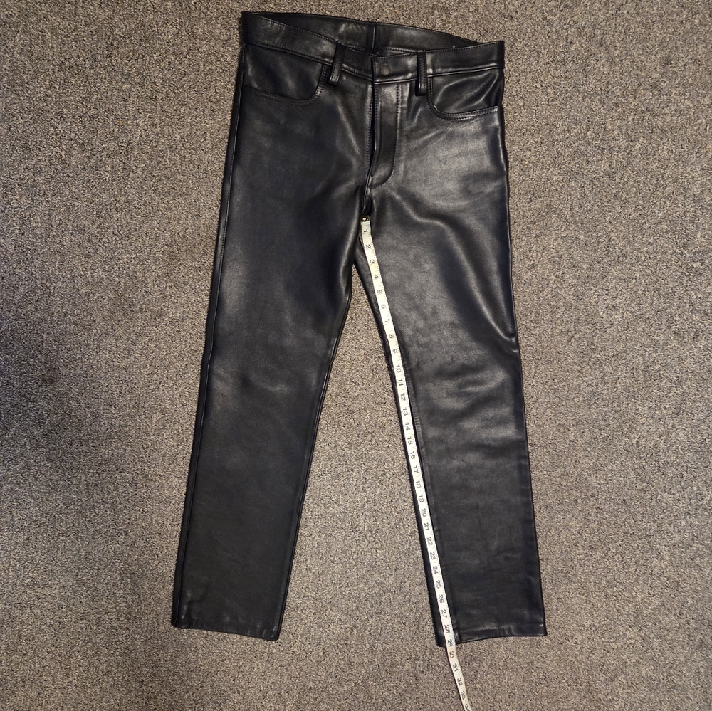 Discounted !Rob Amsterdam  "DUSCOUNTED" Men's Black Leather Pants - Picture 16 of 16